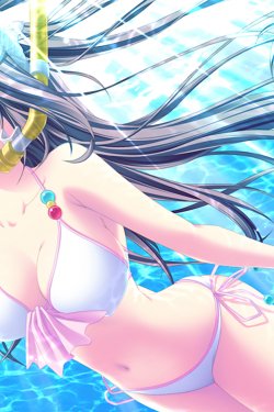 比基尼大胸爆乳动漫美女性感插画图片