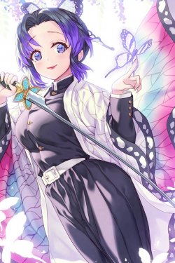 鬼灭之刃蝴蝶忍动漫插画