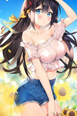 二次元动漫美女大胸爆乳性感插画