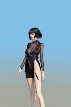 日韩系个性女生插画动漫美女