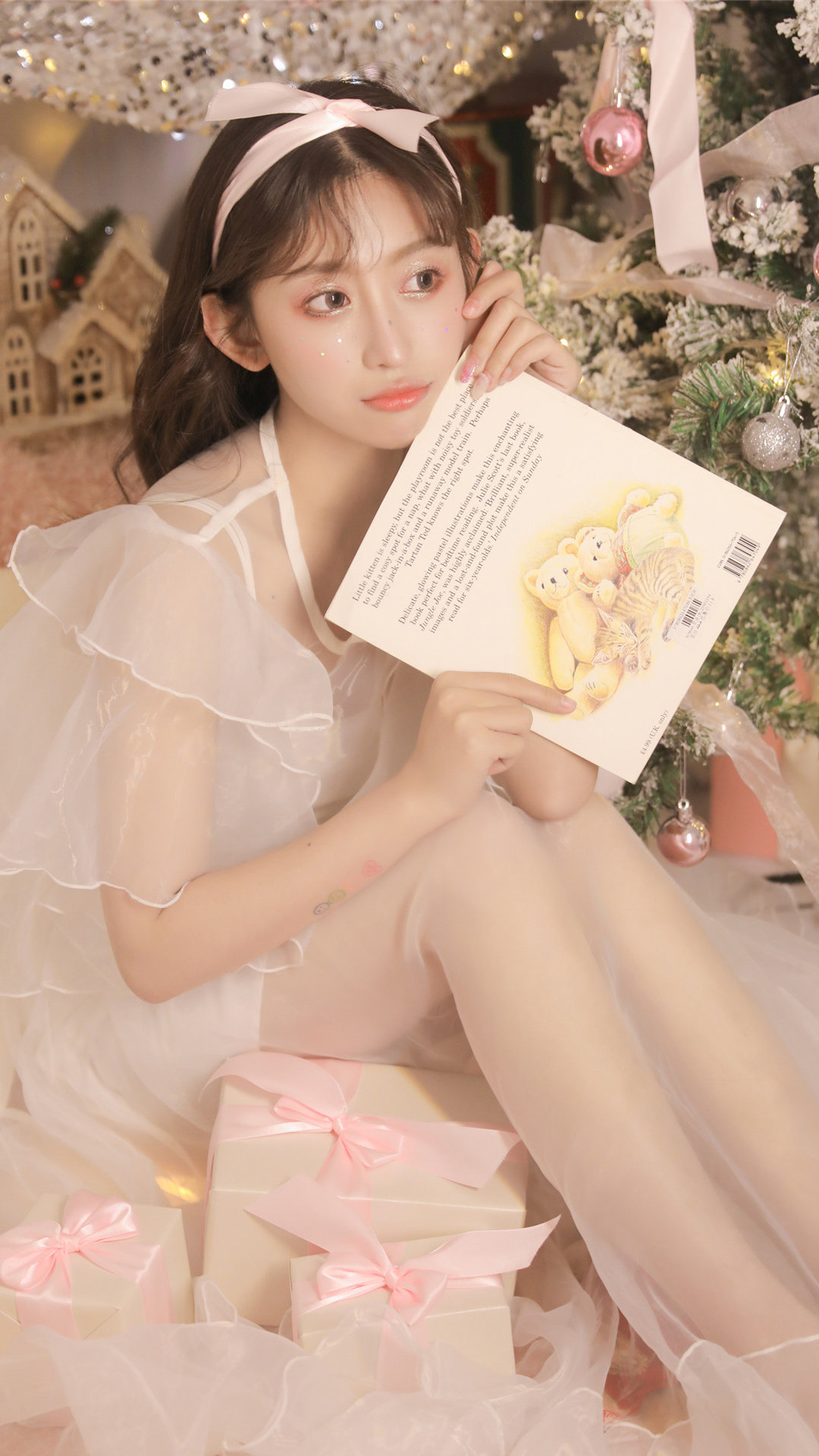 可爱MM白色纱裙温馨甜美艺术写真